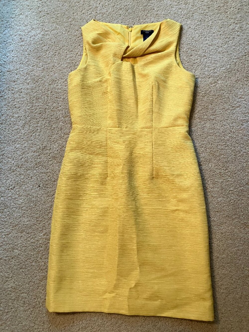 Ann Taylor Dress, Size 00P, Canary Yellow